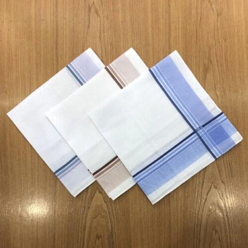 12pcs Mens Check Pattern Handkerchiefs Square Hankies 15.75x15.75"