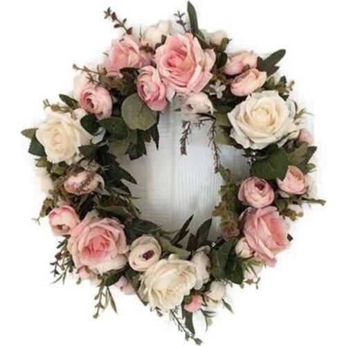 32cm Simulation rose garland fake flower door wall hanging wall hanging for Wedding home living room birthday party decoration