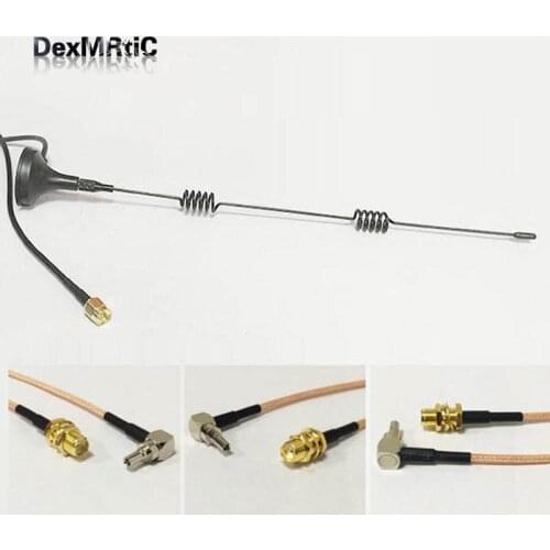 3G Antenna 5dBi 800-2170 MHZ magnetic base 3M extension cable SMA male + SMA Female Connector To CRC9 Male Connector RG316 Cable