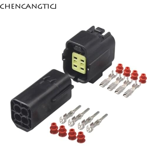 5 Sets 4 Pin Way Female Male Auto Electrical Plug Waterproof Denso Connector For MAZDA 626 98-00 Oxygen Sensor 174259-2