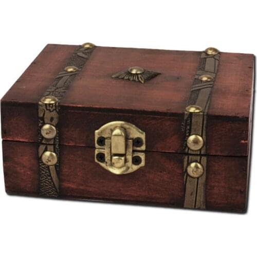 80% Hot Sale Durable Retro Wooden Lock Catch Jewelry Gift Storage Box Container Sundries Organizer Daily Necessities Storage