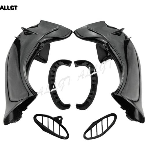 ALLGT New Ram Air Intake Tube Duct For YAMAHA 2004 2005 2006 YZF-R1 04 05 06 R1 BLACK