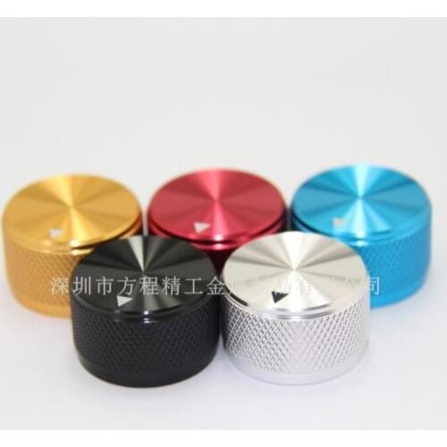 4pcs High-end aluminum knob potentiometer knob 25*15.5*6mm Knurled cap Volume knob switch Audio oven knob