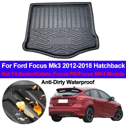 Car Rear Boot Cargo Liner Trunk Floor Carpet Mats Mat Tray Carpets Anti-dirty Pad For Ford Focus Mk3 2012 - 2017 2018 Hatchback