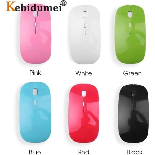 Wireless Computer Mouse 2.4G USB Receiver Super Slim Mouse 1600 DPI USB Optical For PC Laptop