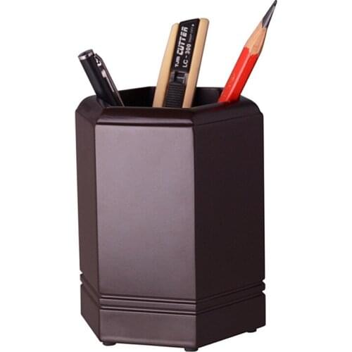 Wooden Pen Holder Storage Box Pencil Desktop Container Pencil Vase Wooden Sundries Organizer Storage Box Wood Crrafts