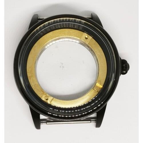 New Watch Part Stainless Steel 42MM Black Cases For Automatic Movement Miyota 8215 ST16 Eta2836 2824