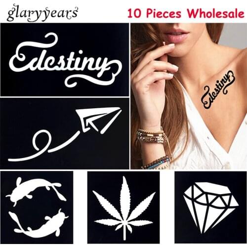 10 Piece Wholesale Small Henna Stencil 228 Design Hot Indian Waterproof Tattoo Beauty Women Body Art Painting Tattoo Sticker Mix