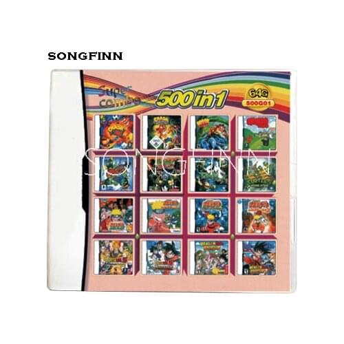 500 in 1 Video Game Accessories Parts Compilation Cartridge Card for Retro Console Super Combo Multi Cart