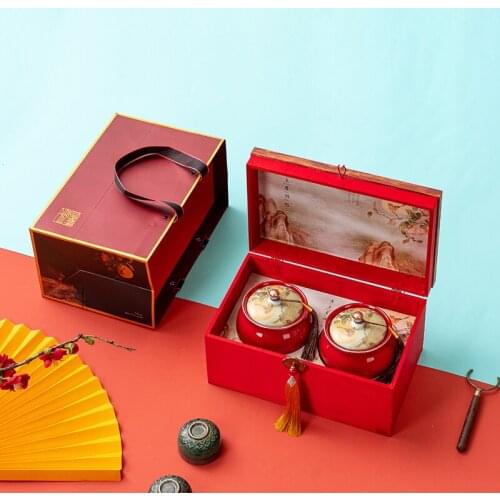 Chinese Ceramic Tea Caddies Gift Colorful Storage Box Seal Accessories Container Tea Caddies Home Caja Para Te Teaware DG50TC