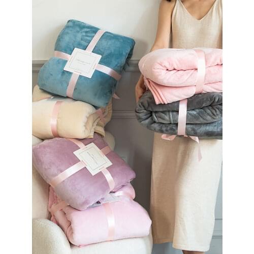 Coral Fleece Blanket Summer Office Nap Lunch Break Air Conditioning Blanket Flannel Blanket Cover Blanket Single Sofa Bed