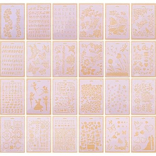 Lace Theme Hollow Ruler Stencils for DIY Scrapbooking Plastic Drawing Tools Photo Album Journal Painting Template r20