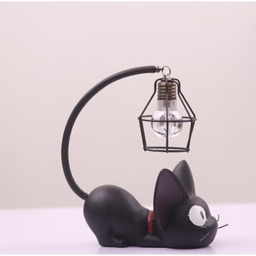 Cartoon Cat Night Lamp Resin Cat Animal LED Night Lamp Childrens Cartoon Room Table Lamp Decro Home Led Desk Lamp Lighting