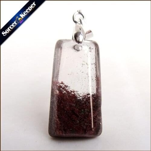 Mens Jewelry Natural Ghost Phantom Quartz Crystal Stone Specimen Healing Pendant Gem stone Home Decor DIY Crafts Material MS745