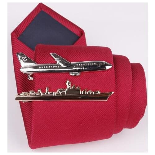 Mens Tie Clip Steamship Air Plane Shape Tie Bar Pins Top Quality Tie Clips Mens Jewlery Accessory Wholesale 20pcs/lot