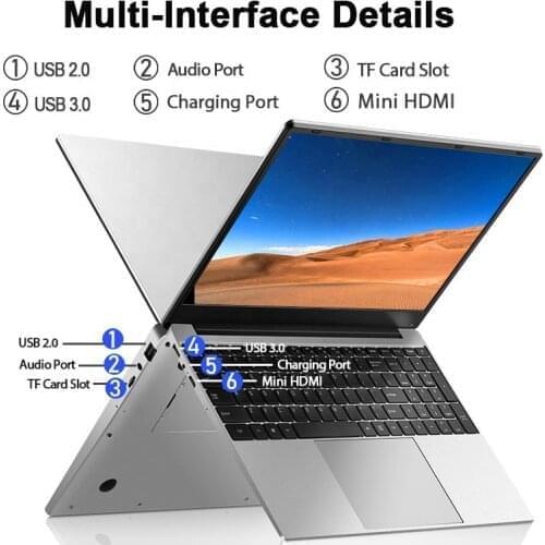China OEM J3455 8GB laptop 15.6 inch Notebook computer 1TB office Business Slim Gaming Netbook