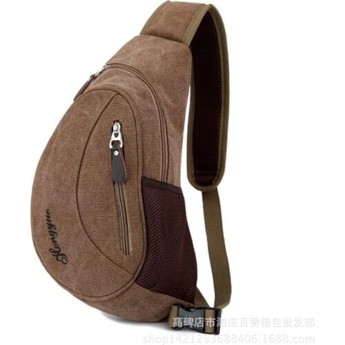 Outdoor Sports Canvas Unbalance Backpack Man Crossbody Shoulder Bag Camping Hiking Chest Bag Pack Pouch Drop Shipping Mens Bag