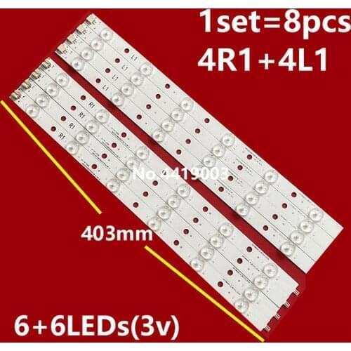 5set=40pcs LED Backlight strip 6lamp For Toshiba 39" TV 39l2300 - Svt390a12 - (ref3551)