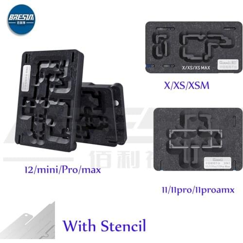 Qianli Middle Frame Reballing Platform BGA Reballing Planting Fixture For phoneX XS XSMAX 11 11pro 12 12min12promax With Stencil