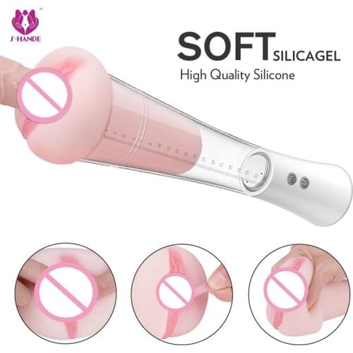 Electric Penis Pump Vacuum Masturbation Cup Penis Enlargement Male Enhancement Erection Dick Cock Extender Masturbation Sex Toys