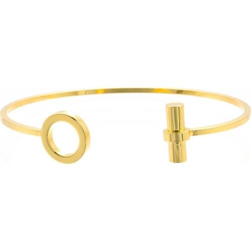 Simple Open Bangle tiny Opening Geometry Jewelry Bangle for Women Girls Party fashion gift