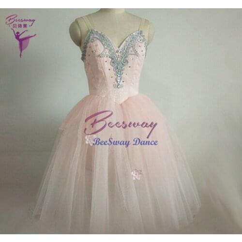 Pink Professional ballet Romantic Tutu dress women Professional Ballet Long Tutus skirt