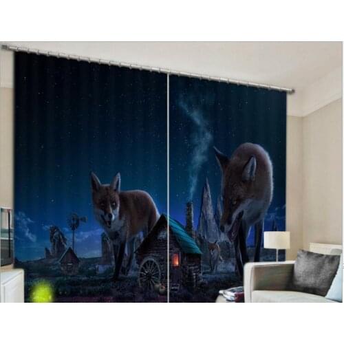 New Modern Blackout Window Curtain wolf tiger Dinosaur 3D Curtains For Bedding room Living room Hotel Drapes Cortinas De Sala