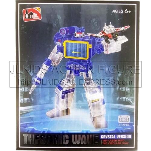 THF Transformation Soundwave THF-01 Transparent Walkman Two Tape MP13 Oversize Alloy Action Figure Robot Toys With Retail Box