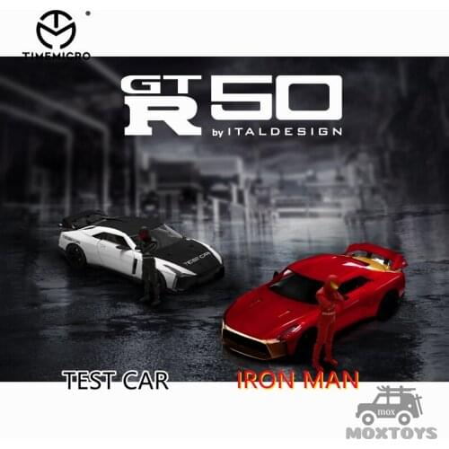 TimeMicro 1:64 Nissan GTR R50 test car Black White/Red Gold Diecast Model Car