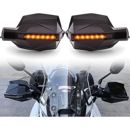 For SUZUKI BURGMAN 650 400 125 200 250 AN650 AN400 AN125 AN200 Motorcycle Handguards Shield Windproof Hand Guards Brush + Signal