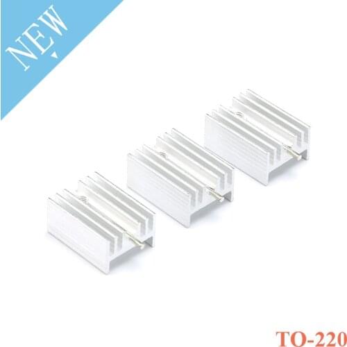10pcs Aluminium TO-220 Heatsink TO 220 Heat Sink Transistor Radiator With Needle For TO220 Cooler Cooling 21*15*10MM