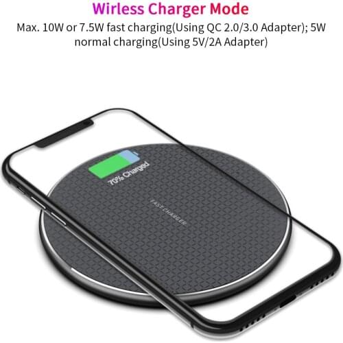 10W Qi Wireless Charger For IPhone 12 11 Pro Max Xs Induction Fast Wireless Charging Pad For Samsung S9+ S9 S8 S8+ S7 Edge S7