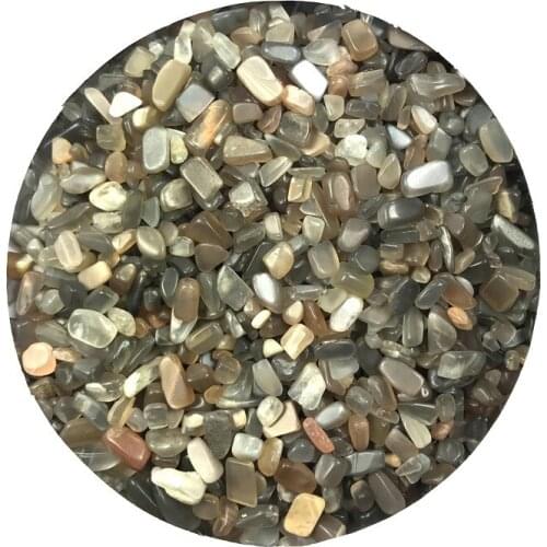 100g Natural black Moonstone gravel Crystal Rock stone Quartz Mineral healing Reiki Specimen Fish Tank flowerpot Decoration5-9mm