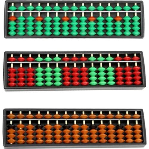 15 Digits Abacus Soroban Beads Column Kid School Learning Aids Tool Math Business Chinese Traditional Abacus Educational Toys