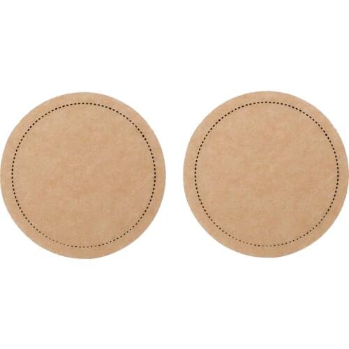2pcs Drum Patches Drum Kit Head Skin Protection PVC Dia. 64mm/2.5inch Beige