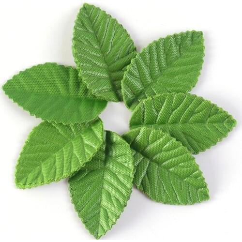 200pcs Green Tree Leaf Artificial Flower Leaves For Wedding Home Decoration Needlework DIY Fleurs Scrapbooking Craft Accessories