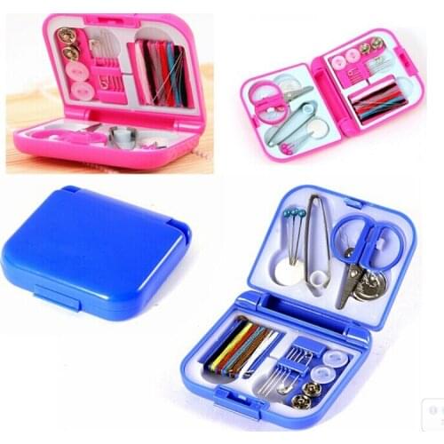 300pcs Portable Travel Sewing Kits Box Needle Threads Scissor Thimble Home Tools