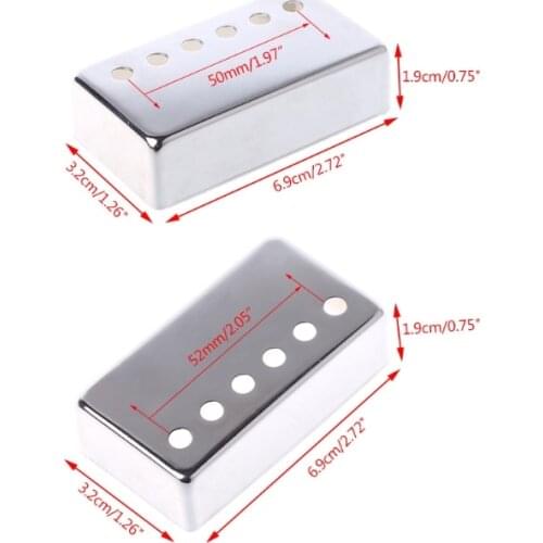 Electric Guitar Accessorie 6 Holes Silver LP Pickup Cover Humbucker 50 52 Copper