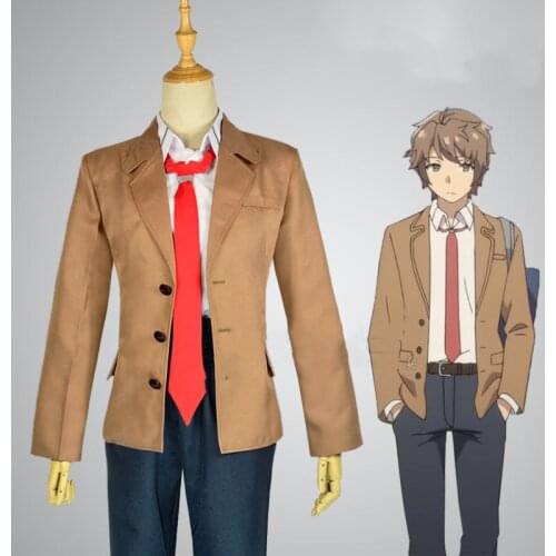 Anime Seishun Buta Yarou Wa Bunny Girl Senpai No Yume Wo Minai Azusagawa Sakuta Cosplay Costume School Uniform Daily Suit