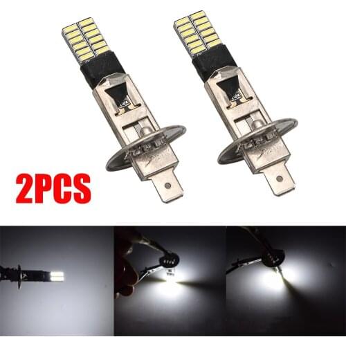 2pcs 12V Auto fog Light H1 LED 3W Car Lights Bulbs Auto Headlights Super White 6000K