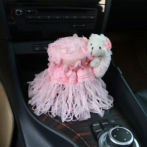 Car interior female gear set gear set gear lever set gear cover decoration automatic manual cute gear protection cover