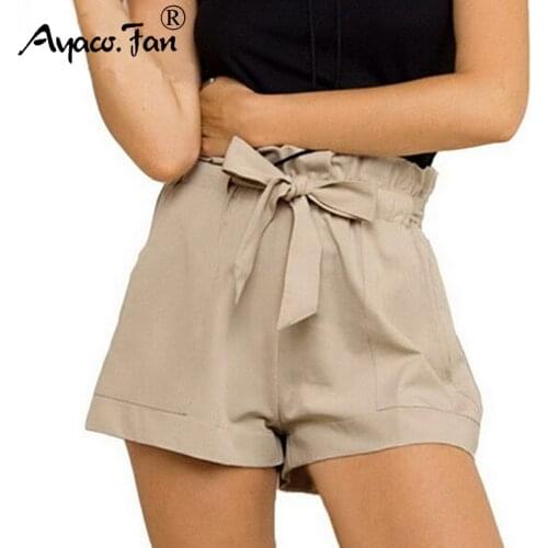Женские шорты с высокой талией Ayaco.Fan China At AliExpress