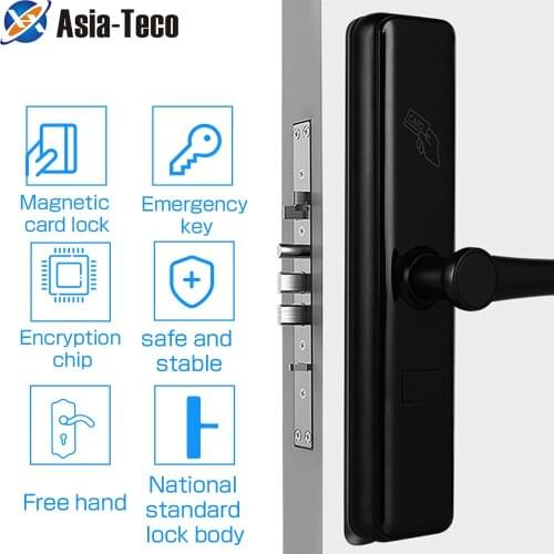 Bluetooth Electronic Smart Door Lock TTLock App Security Intelligent Lock RFID 13.56MHZ card for Hotel/Home Smart Manage Tenants