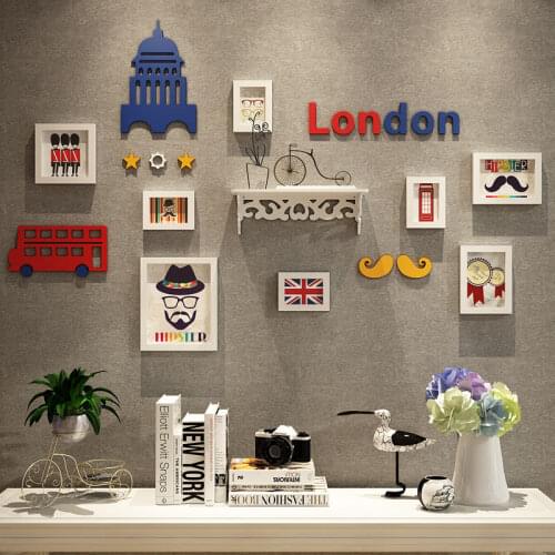 British home decoration accessories hanging photo frame wooden photo frame set wall decoration Secure packaging with HD pictures