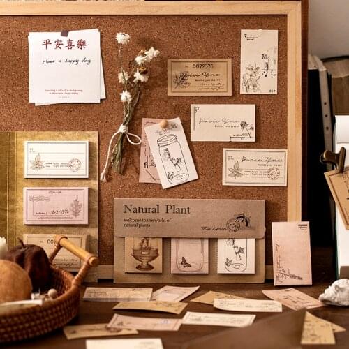 60Pcs/lot Butterfly Bottle Notes Material Paper Junk Journal Planner Scrapbooking Vintage Decorative DIY Craft Paper