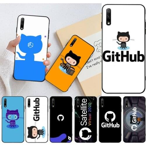 Social Github Programming Cat Customer Phone Case for Huawei Honor 30 20 10 9 8 8x 8c v30 Lite view pro