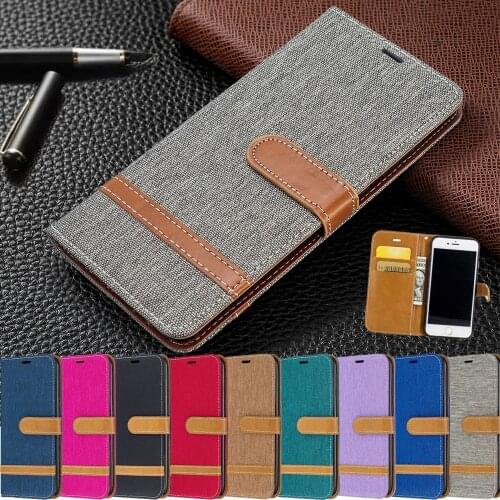 Denim stitching Leather Phone Case For Samsung Galaxy A01 A10 A10S A10E A11 A20 A30 A20S A20E A21 A21S A30 A50 Flip Wallet Cover