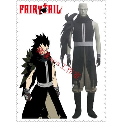 Fairy Tail Gajeel Reitfox Cosplay Black Mens Fairy Tail Cosplay Costume 11