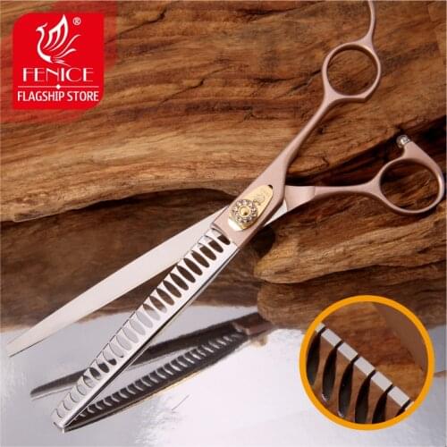 Fenice 7.0/7.5 inch Professional Dog Grooming Scissors Thinning Shear Japan 440C Stainless Steel Thinning Rate 75