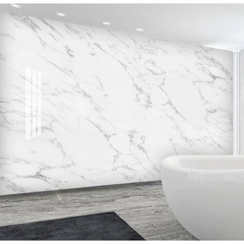 Custom Mural Wallpaper Modern Marble Bathroom Toilet Background Wall Papers PVC Self-Adhesive Waterproof Wall Sticker Home Decor